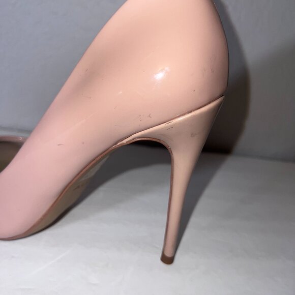 Aldo Stessy Point Toe Pump Heel Nude Pink Patent Leather - Picture 12 of 15